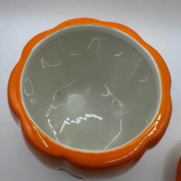 Orange Pumpkin Ceramic Jar - Picture 4 of 5